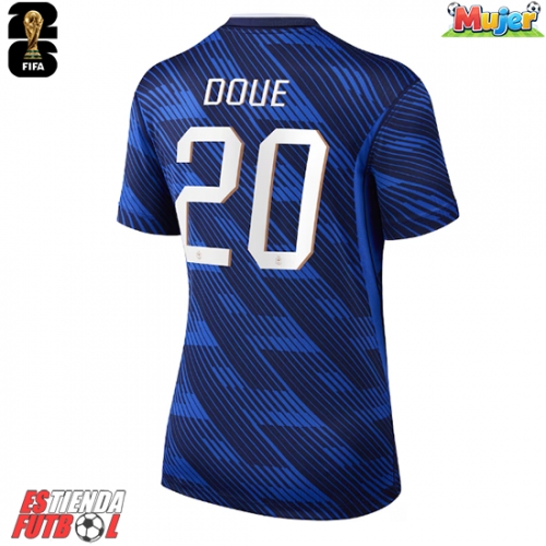 Francia Desire Doue #20 Primera Equipación Mujer Mundial 2026 Manga Corta